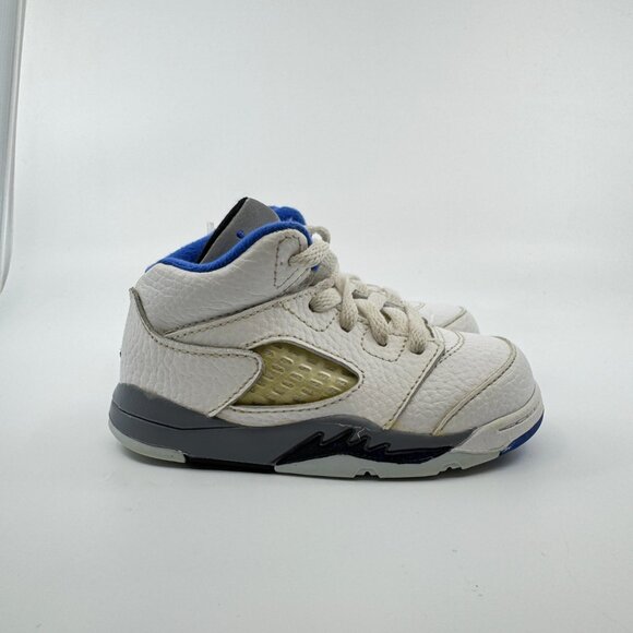 Nike Air Jordan 5 Kids Size 7C Retro Hyper Royal Stealth White VGC 440890 140 - Picture 3 of 9